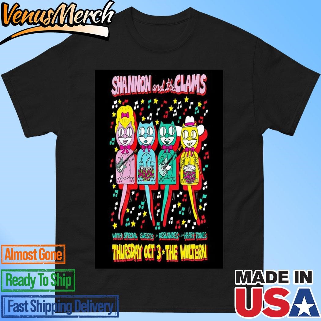 Official Shannon & The Clams Tour In Los Angeles CA October 3 2024 Poster Shirt