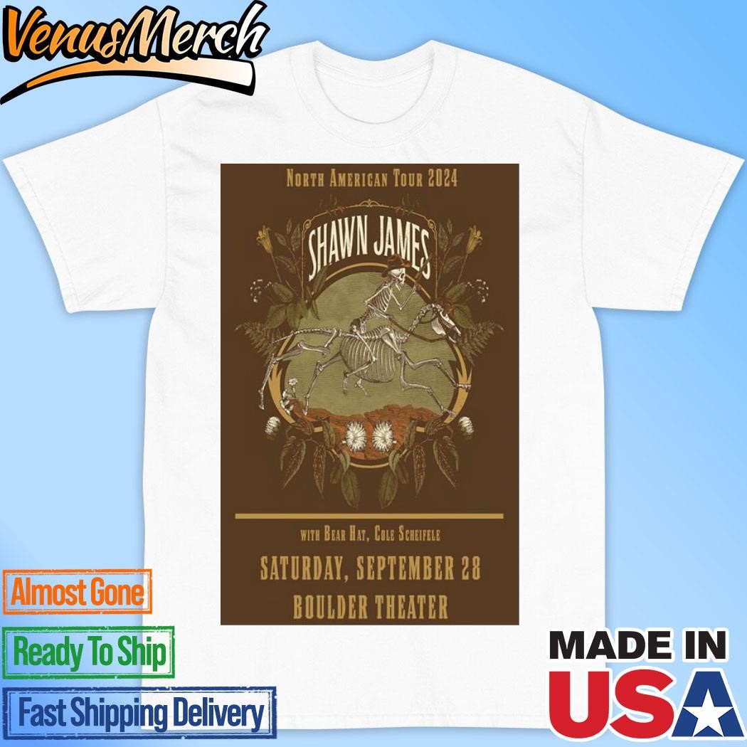 Official Shawn James Boulder Co September 28 2024 Tour Poster Shirt