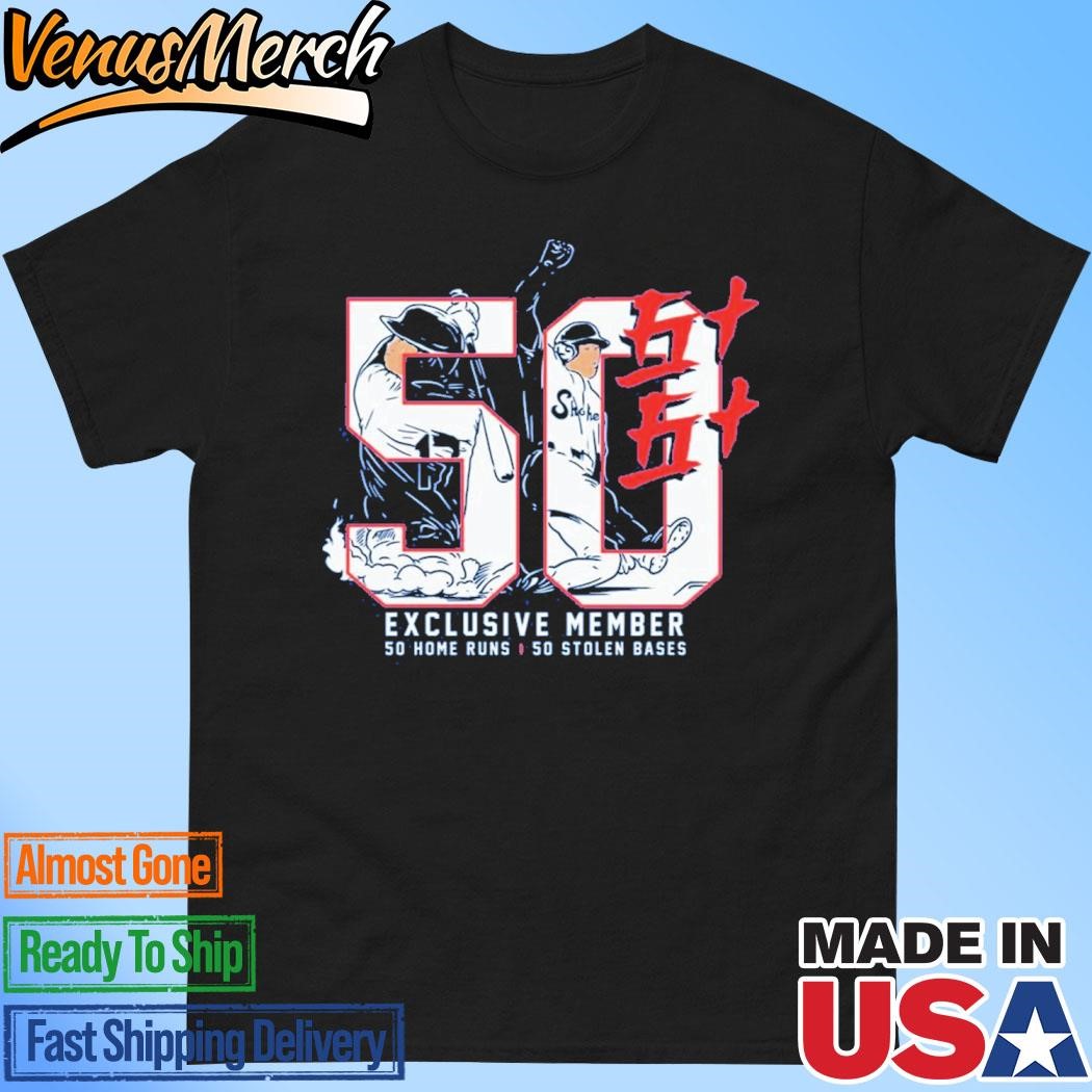 Official Shohei Ohtani 50 50 Exclusive Member So Home Run So Stolen Based Shirt