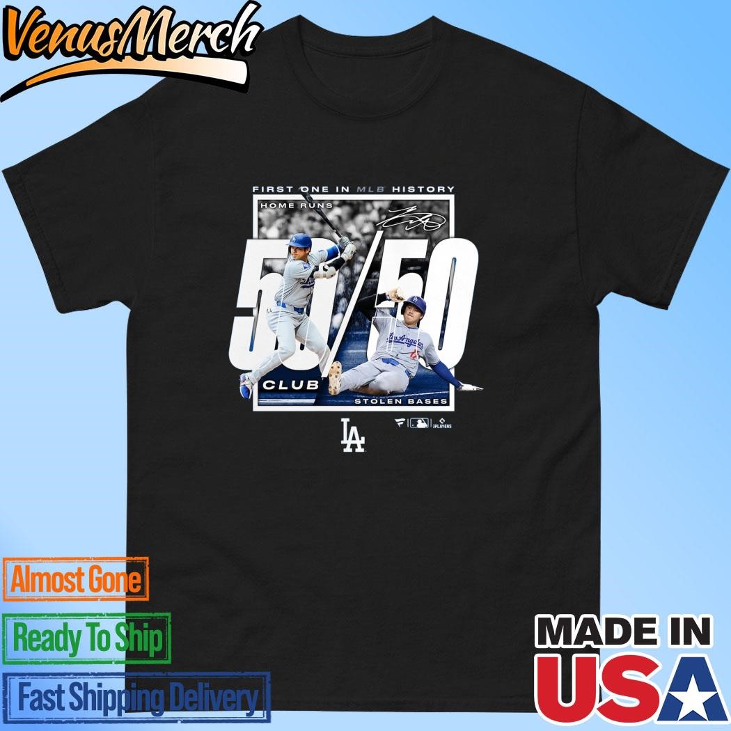 Official Shohei Ohtani Los Angeles Dodgers Fanatics 50 50 Club T-Shirt