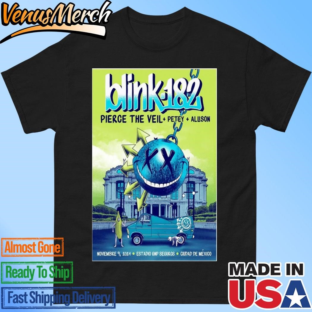 Official Show Blink-182 Estadio GNP Seguros Nov 9 2024 Poster Shirt