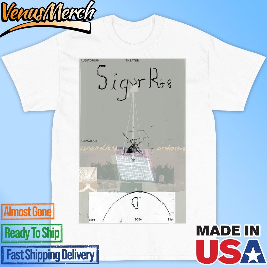 Official Sigur Ros Sept 21st 2024 Auditorium Theater Chicago Concert Poster Shirt