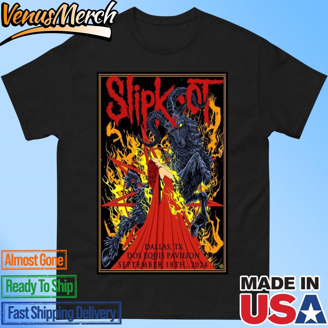 Official Slipknot Dallas, TX Dos Equis Pavilion September 18th 2024 Concert Poster Shirt