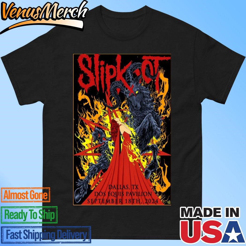 Official Slipknot September 18 2024 Live At Dos Equis Pavilion, Dallas, TX Concert Poster Shirt