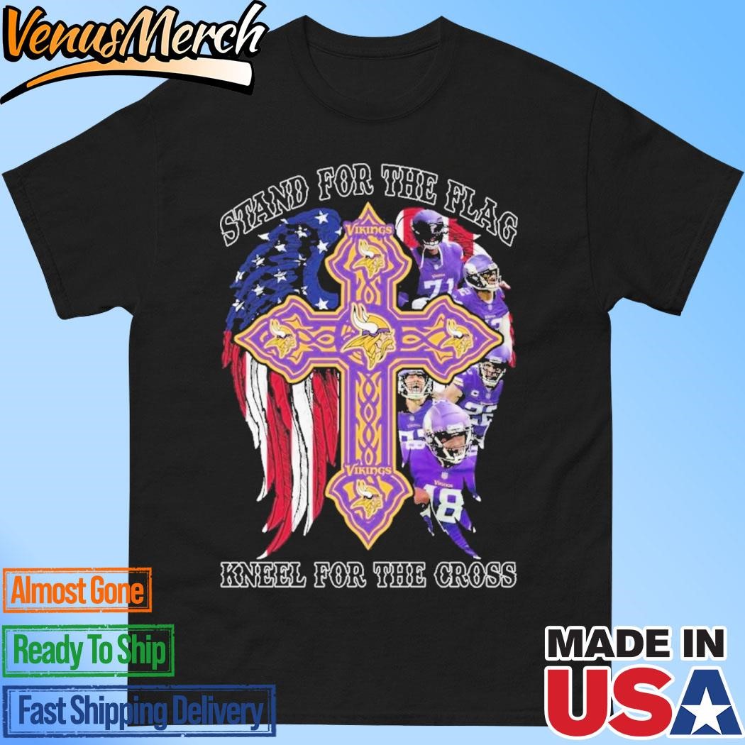 Official Stand For The Flag Kneel For The Cross Minnesota Vikings T-Shirt