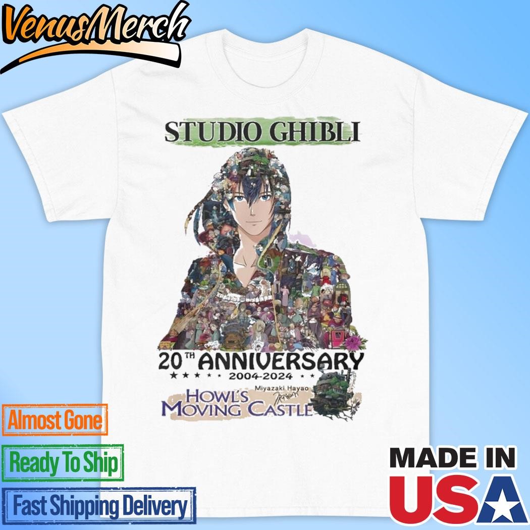 Official Studio Ghibli Howl’s Moving Castle 20th Anniversary T-Shirt