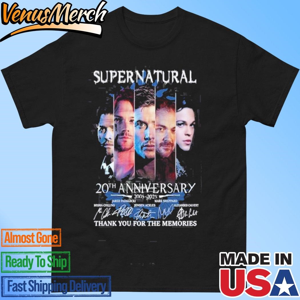 Official Supernatural 20th Anniversary 2005-2025 Thank You For The Memories T-Shirt