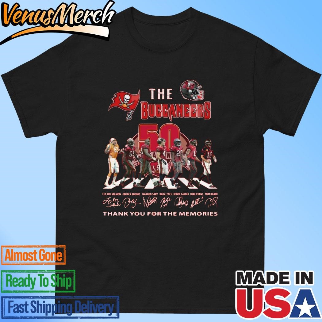 Official Tampa Bay Buccaneers 50th Anniversary Thank You For The Memories T-Shirt