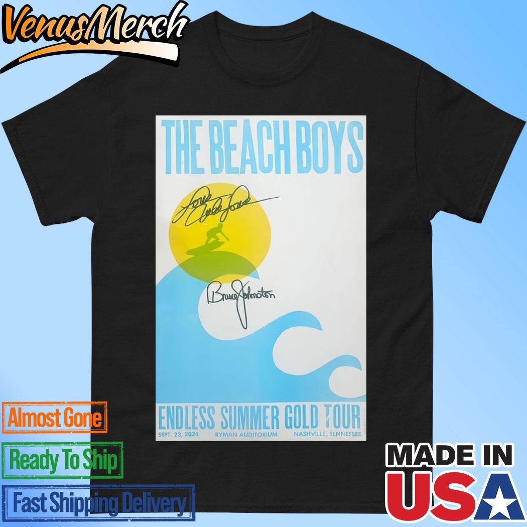 Official The Beach Boys Endless Summer Gold Tour Sept 23 2024 Nashville, TN Poster Shirt