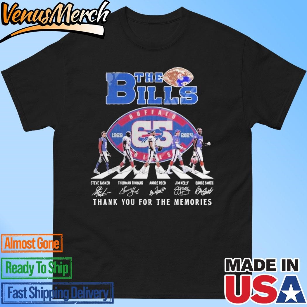 Official The Bills 65 Years Of 1959-2024 Thank You For The Memories T-Shirt