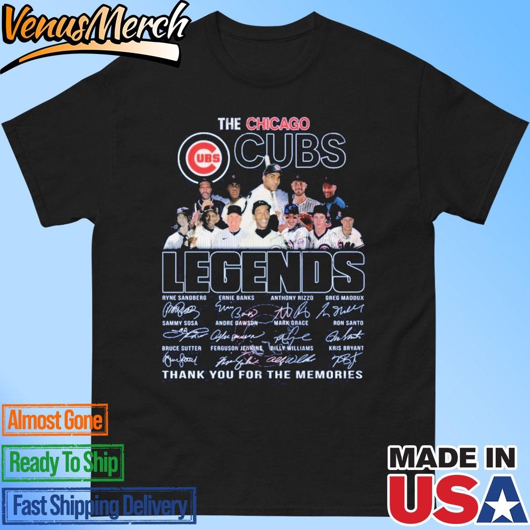 Official The Chicago Cubs Legends Thank You For The Memories T-Shirt