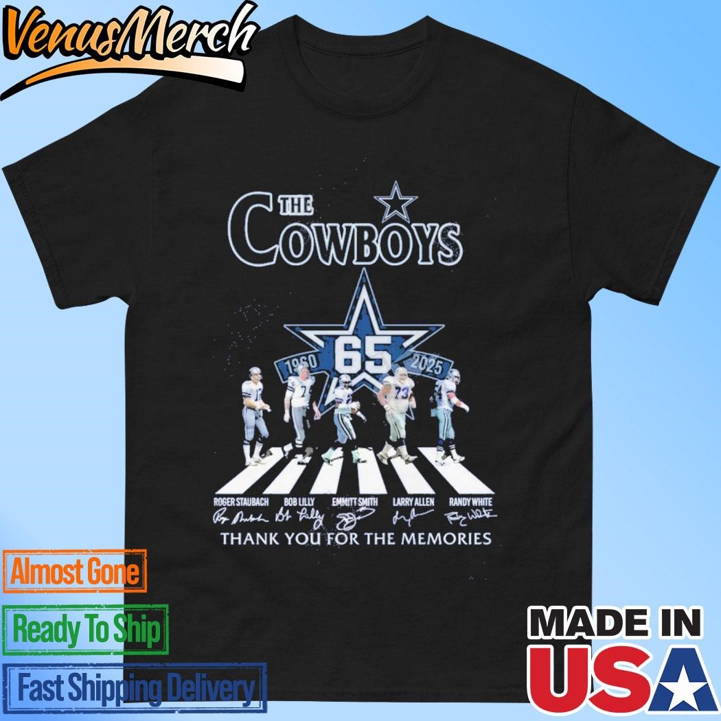 Official The Cowboys 65 Years Of 1960-2025 Thank You For The Memories T-Shirt