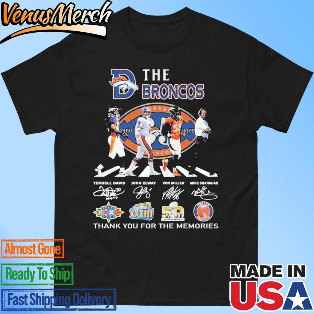 Official The Denver Broncos Thank You For The Memories T-Shirt