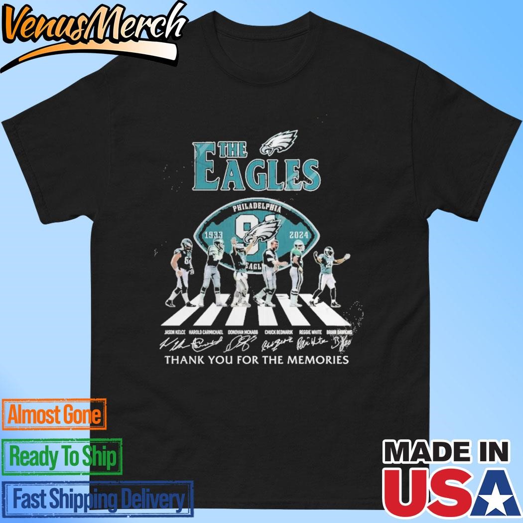 Official The Eagles 91 Years Of 1933-2024 Philadelphia Eagles Thank You For The Memories T-Shirt