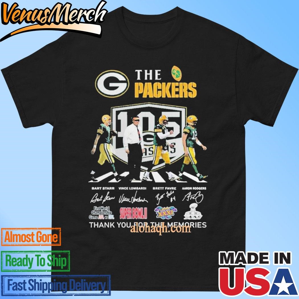 Official The Green Bay Packers 105th Thank You For The Memories T-Shirt