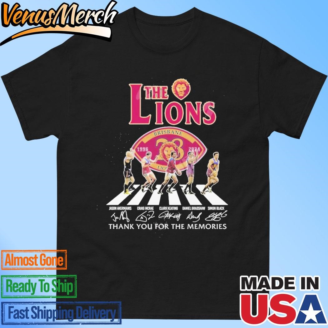 Official The Lions 28 Years Of 1996-2024 Brisbane Lions Thank You For The Memories T-Shirt