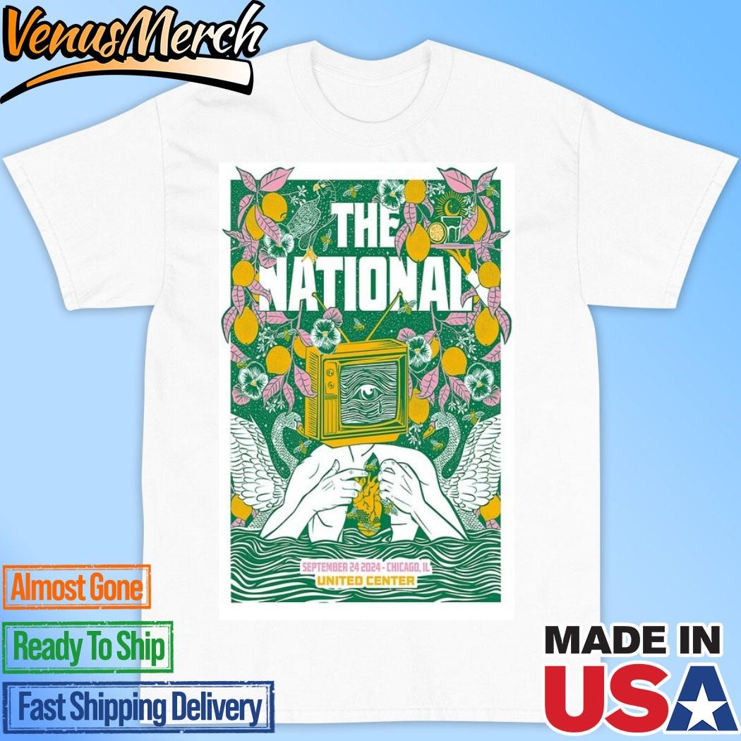 Official The National September 24 Zen Diagram Tour 2024 United Center Chicago Poster Shirt