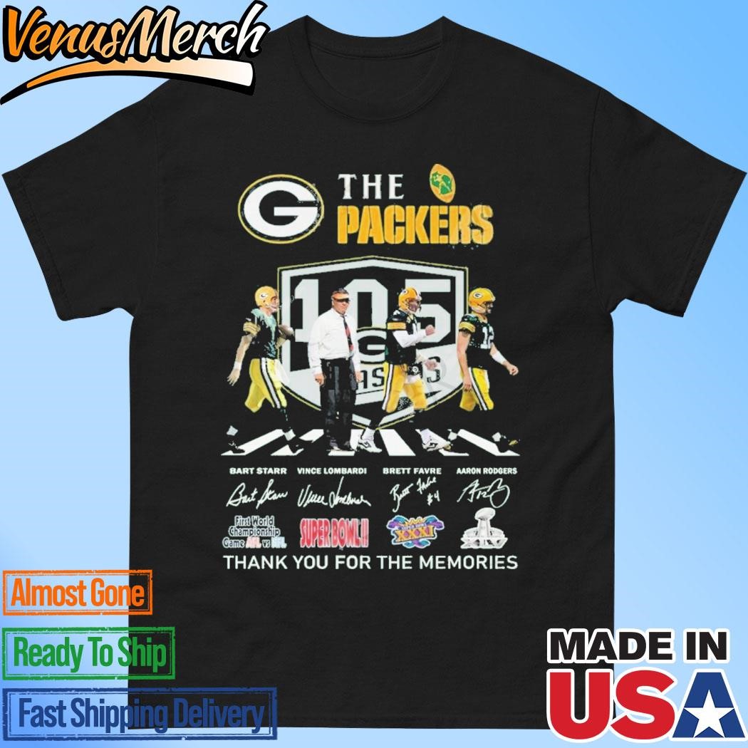 Official The Packers 105 Years Thank You For The Memories T-Shirt