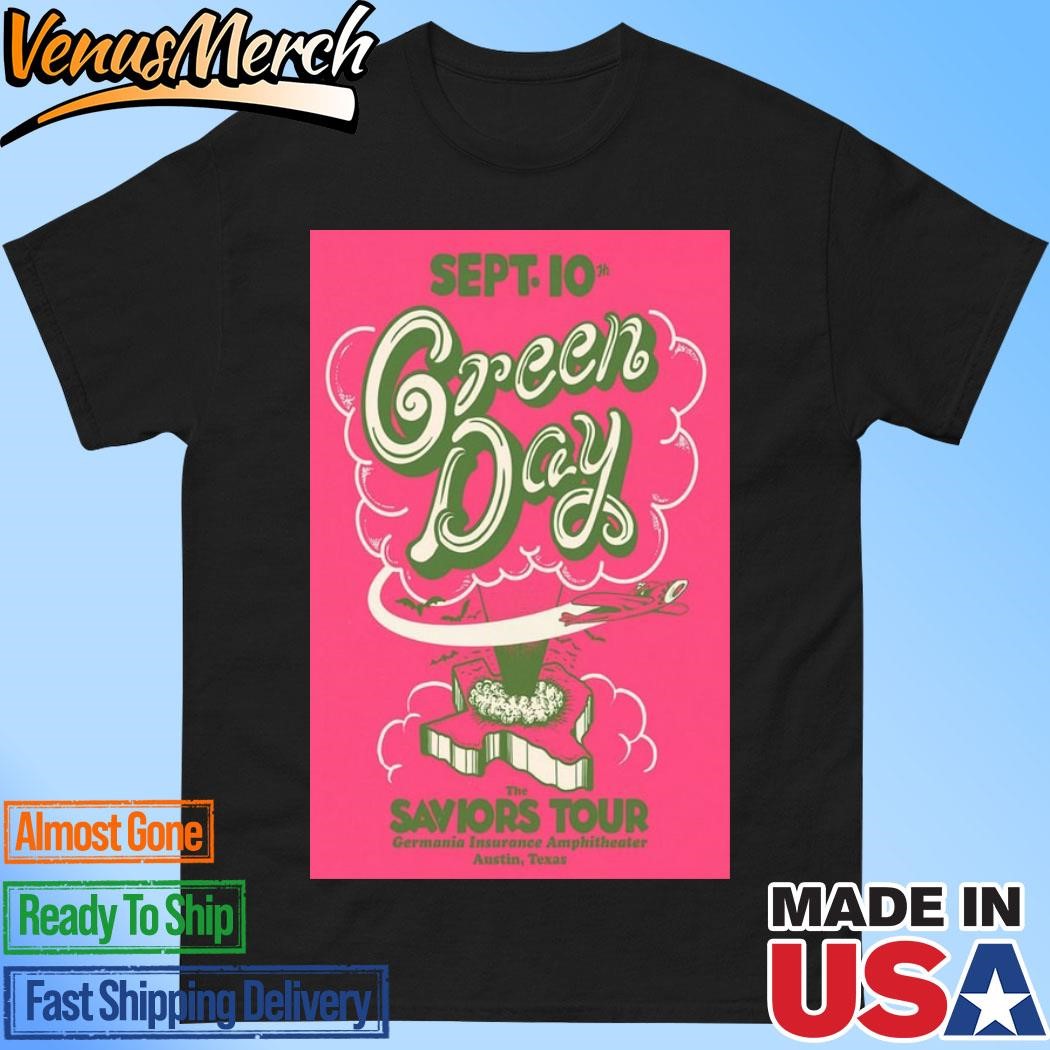 Official The Saviors Tour Sep 10, 2024 Green Day Austin, TX Poster Shirt