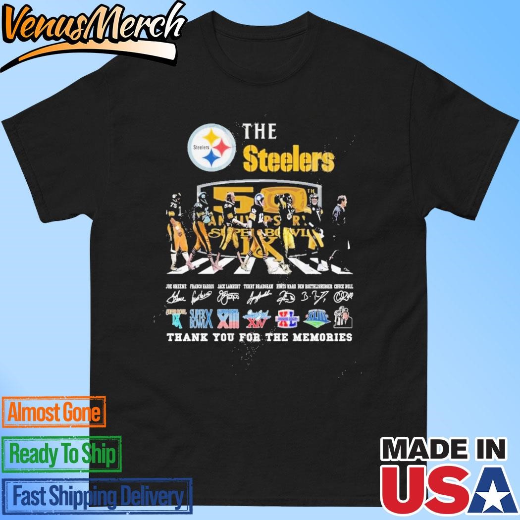 Official The Steelers 50th Anniversary Super Bowl Thank You For The Memories T-Shirt