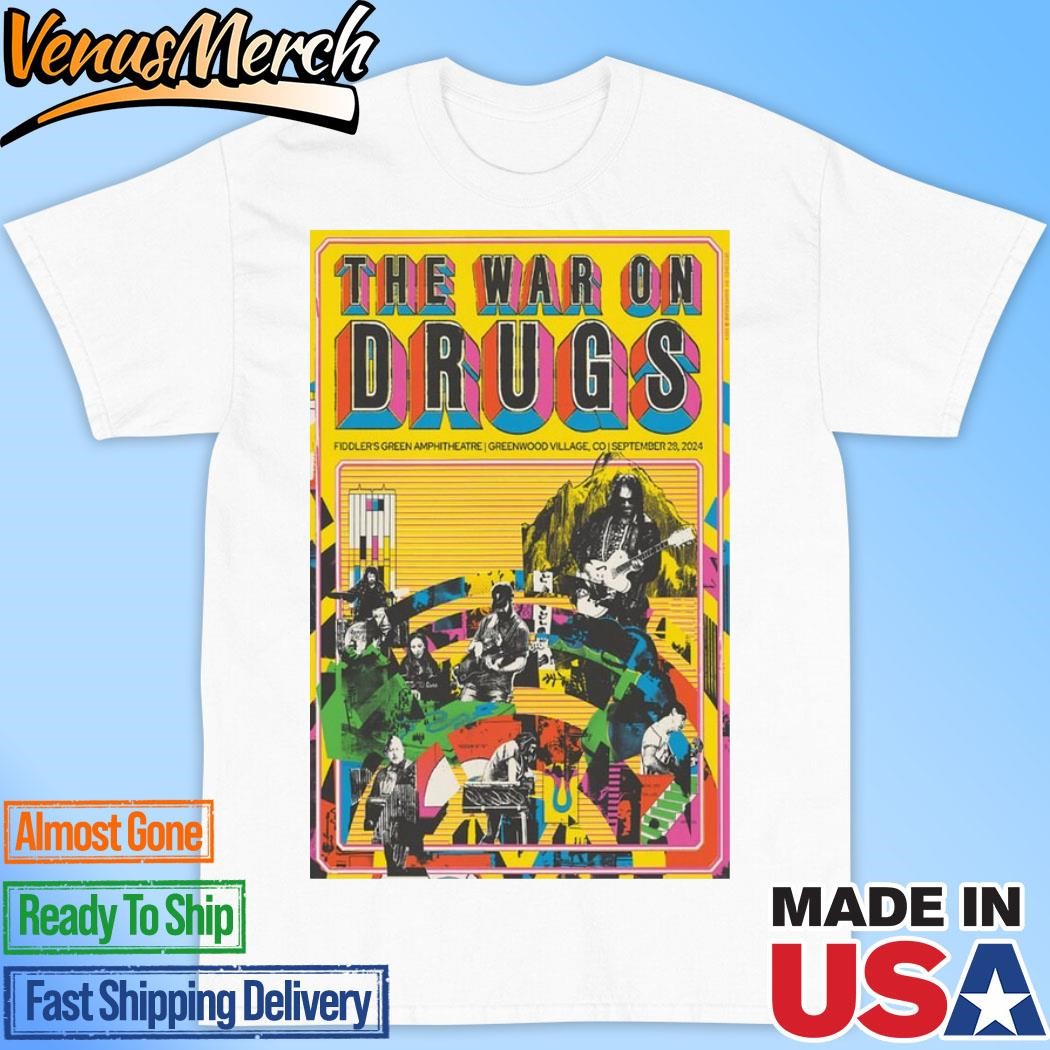 Official The War on Drugs Sep 28, 2024 PMFiddlers Green Amphitheatre, Englewood, CO Tour Poster Shirt