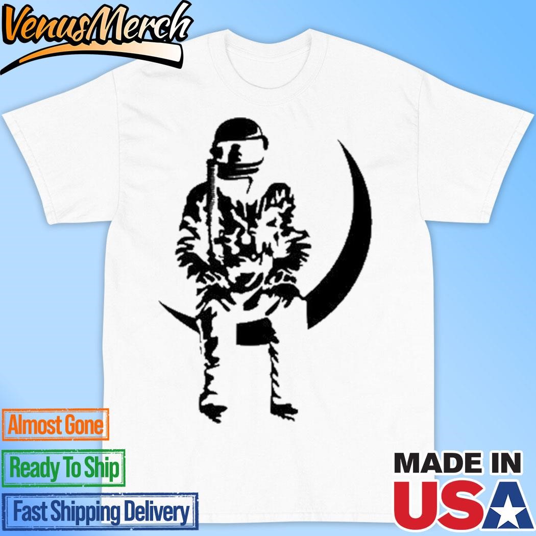 Official To The Stars Moon Man Ocean Blue Shirt