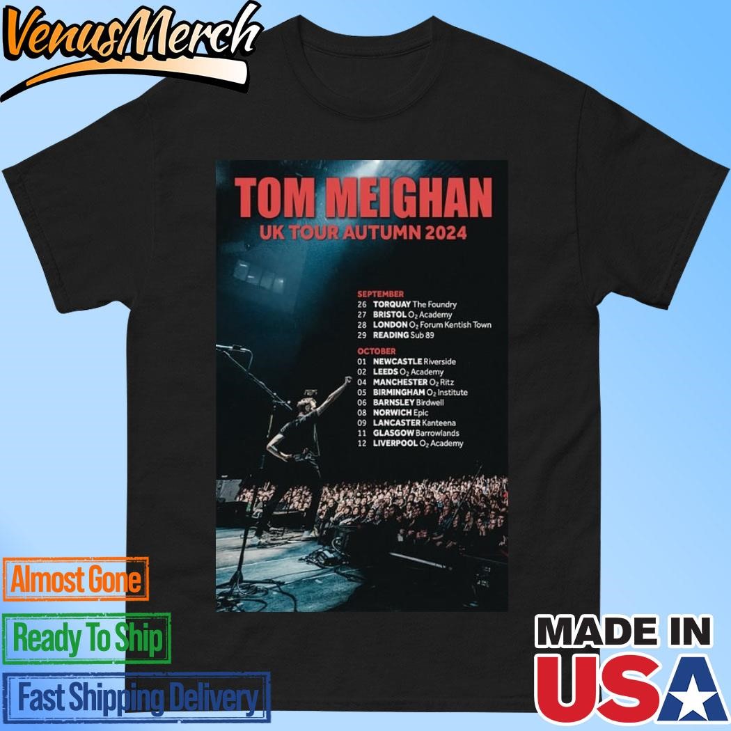 Official Tom Meighan UK Tour Autumn 2024 Concert Poster Shirt