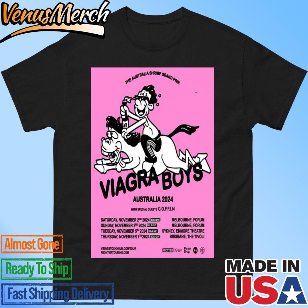 Official Viagra Boys Poster The Australia Shrimp Grand Prix To Shirt