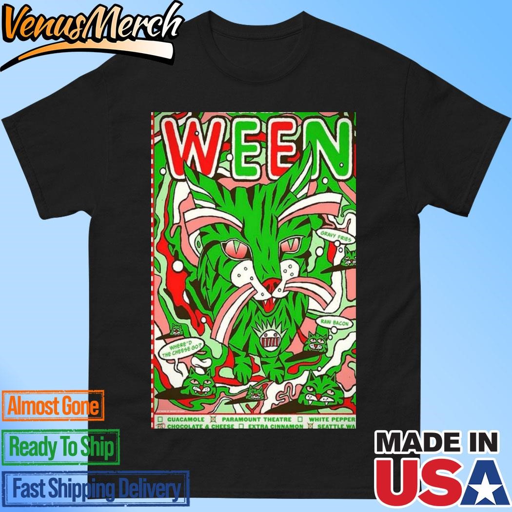 Official WEEN show at the Paramount Theatre in Seattle, WA on August 6, 2024 Poster Shirt