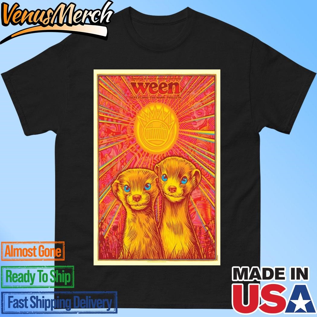 Official Ween September 27, 2024 In Philadelphia, Pa Tour Poster Shirt