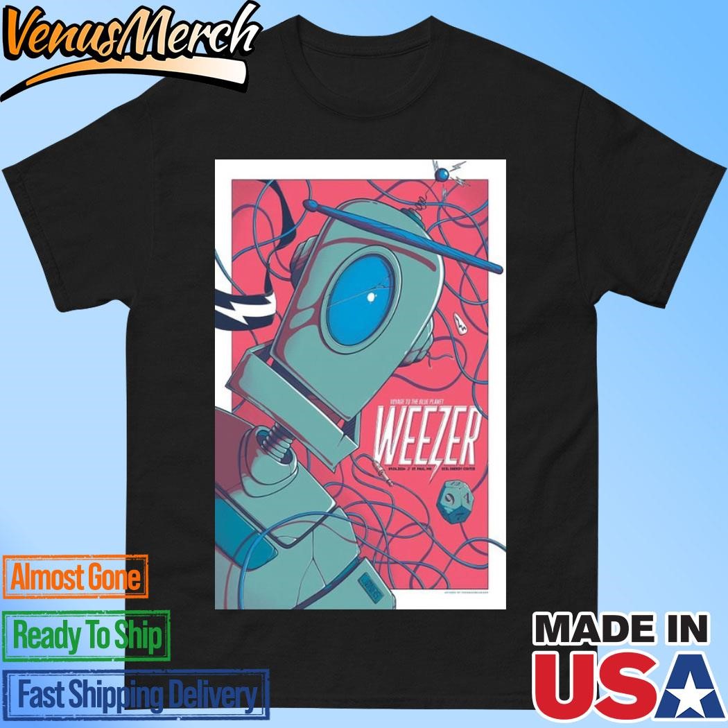 Official Weezer At Xcel Energy Center On Sept 4, 2024 Show Poster Shirt