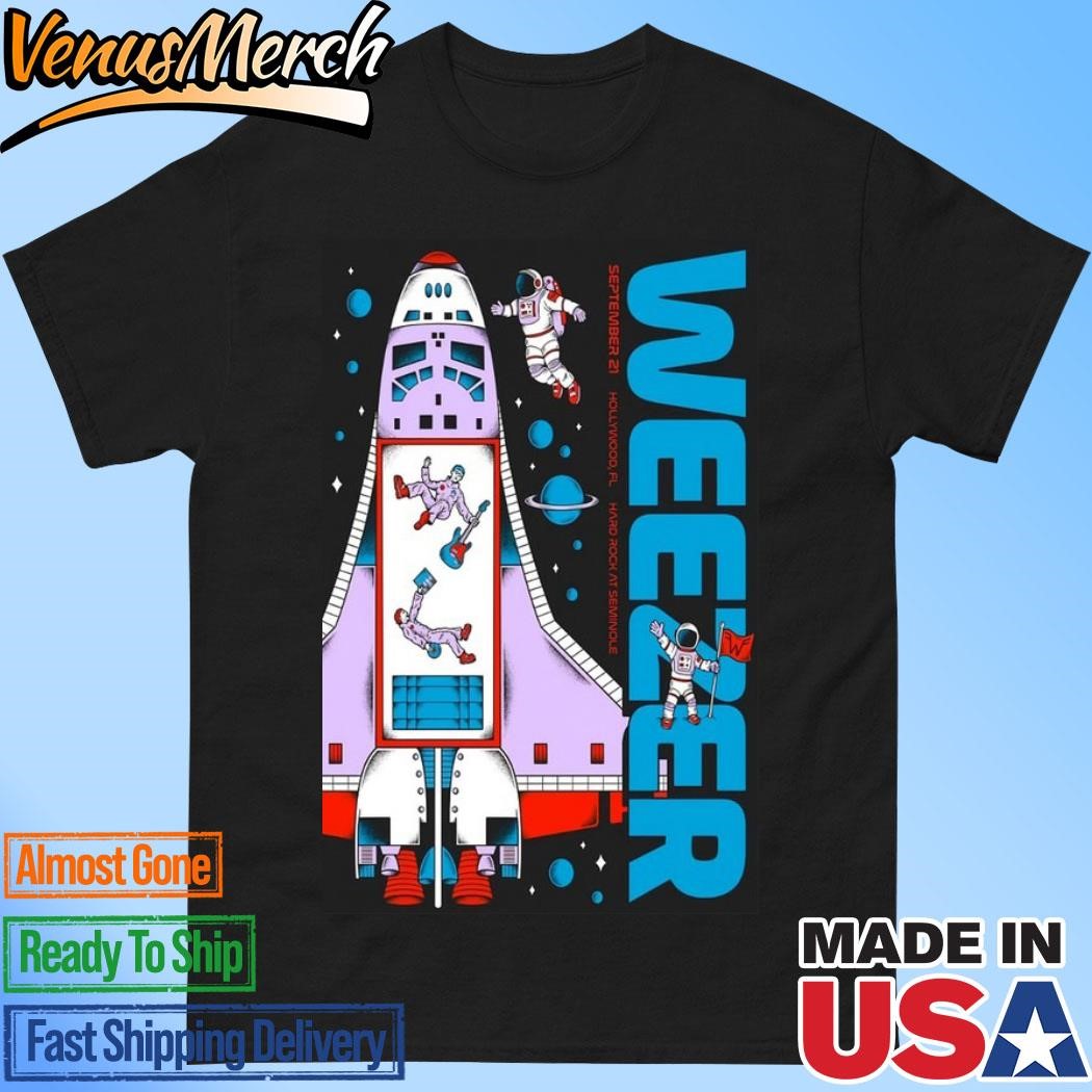 Official Weezer Hard Rock At Seminole Hollywood, FL On September 21 2024 Poster Shirt