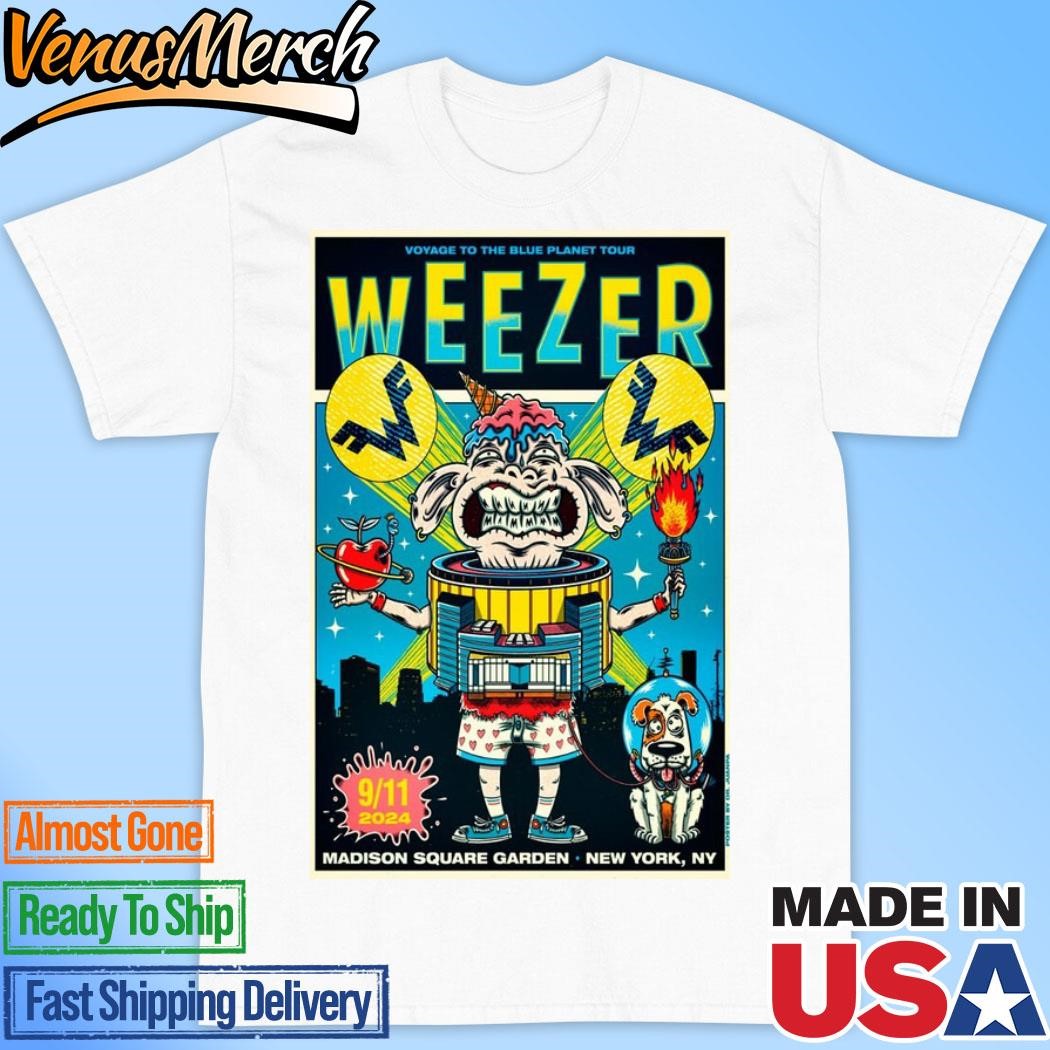 Official Weezer Show At Madison Square Garden On Sept 11 2024 Poster Shirt