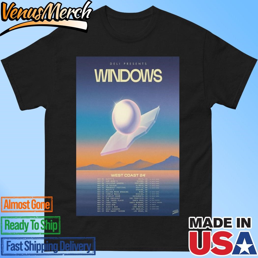 Official Windows Band West Coast 2024 Tour Poster Shirt