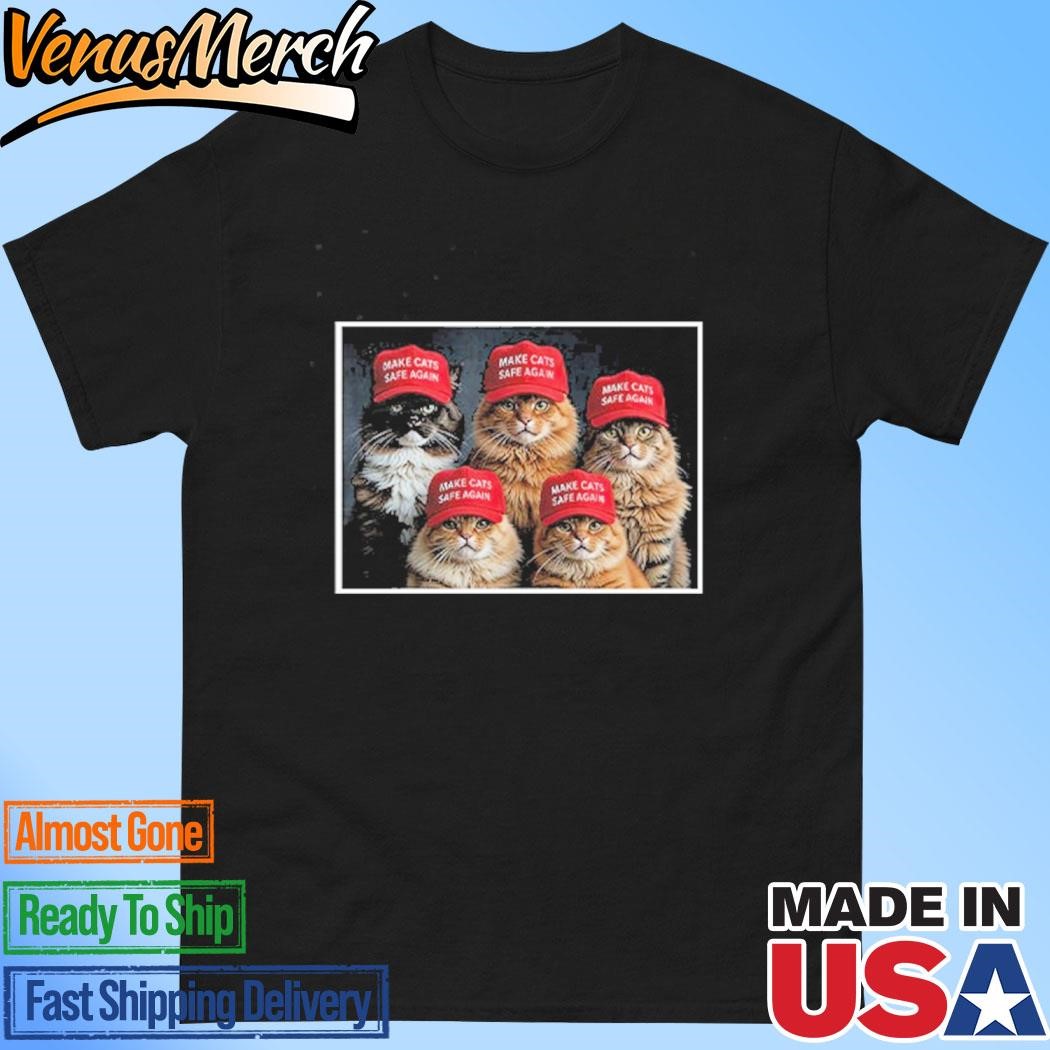 Official Donald Trump Make Cats Safe Again Red Hat 2024 Debate Shirt