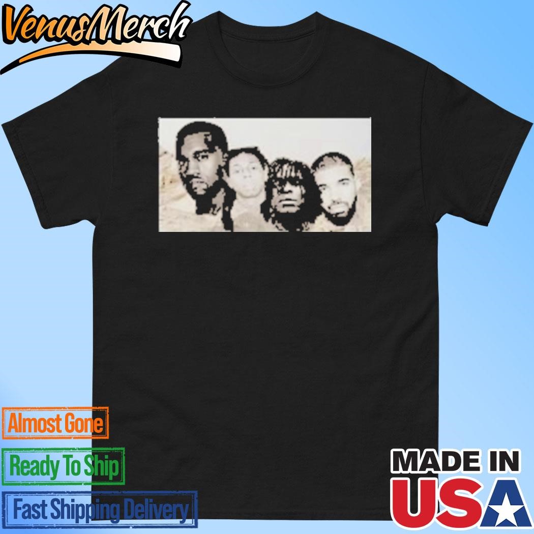 Chief Keefs Mount Rushmore Kanye West Lil Wayne Drake T-Shirt