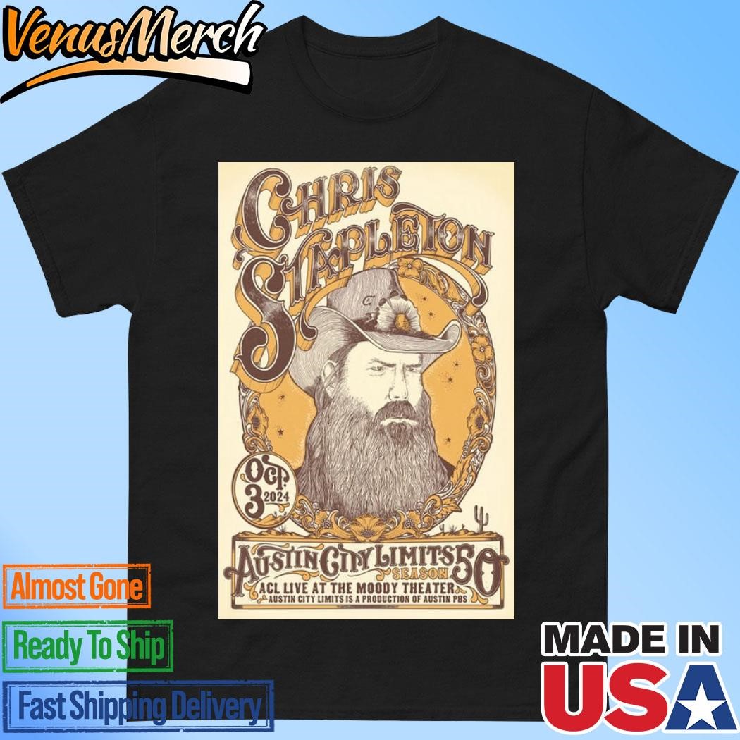 Chris Stapleton Oct 3 2024 Live At The Moody Theater, Austin TX Artist Poster Shirt