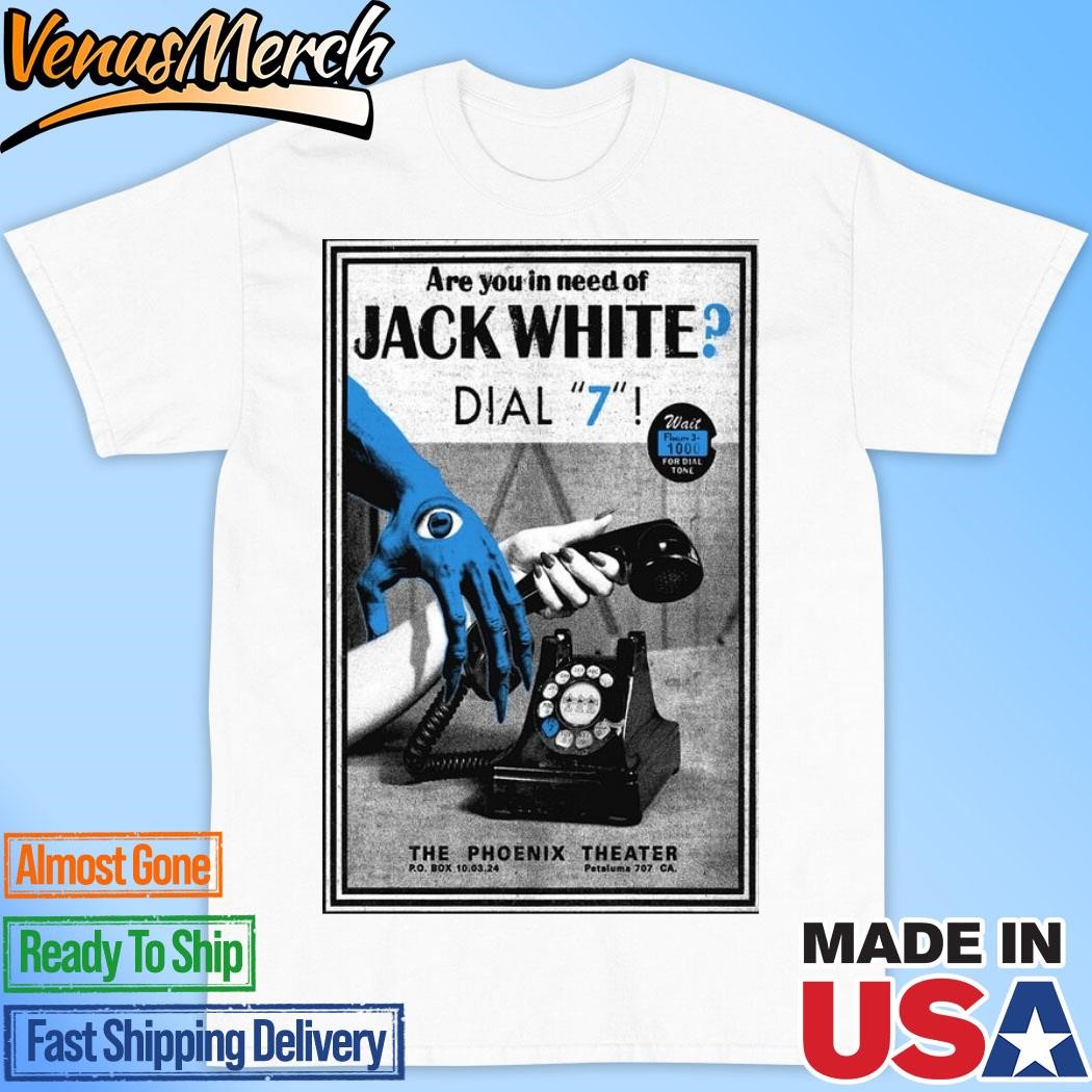 Jack White Oct 3 2024 Live At The Phoenix Theater, Petaluma CA Concert Poster Shirt