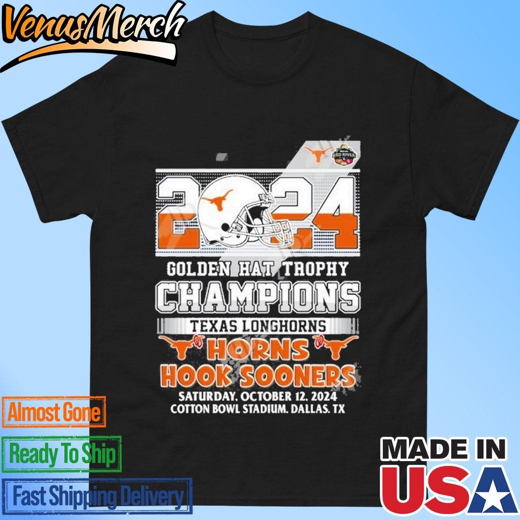 Official 2024 Golden Hat Trophy Champions Texas Longhorns T-Shirt