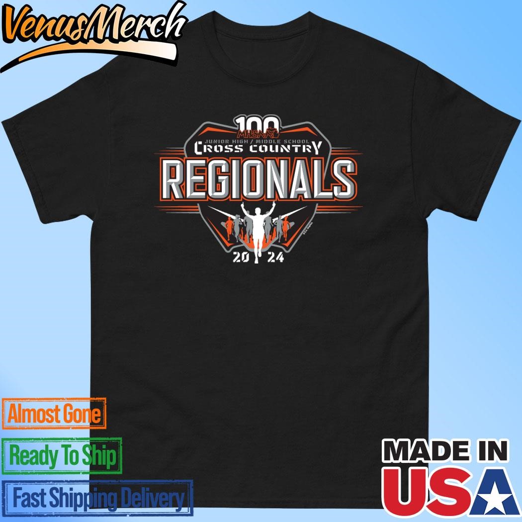 Official 2024 MHSAA Cross Country Junior High Middle School Regionals T-Shirt