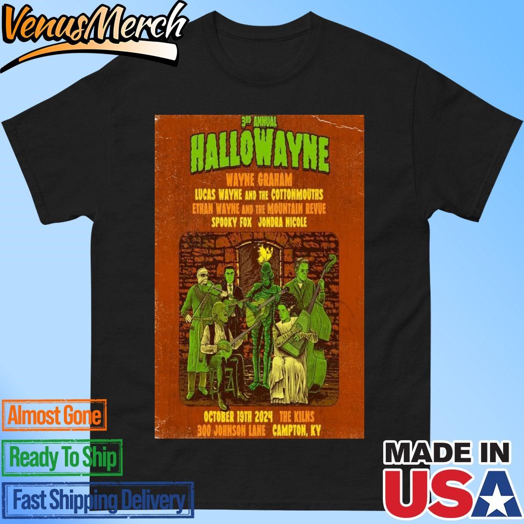 Official 3rd Annual Hallowayne Oct 19 2024 The Kilns Campton, KY Tour Poster Shirt