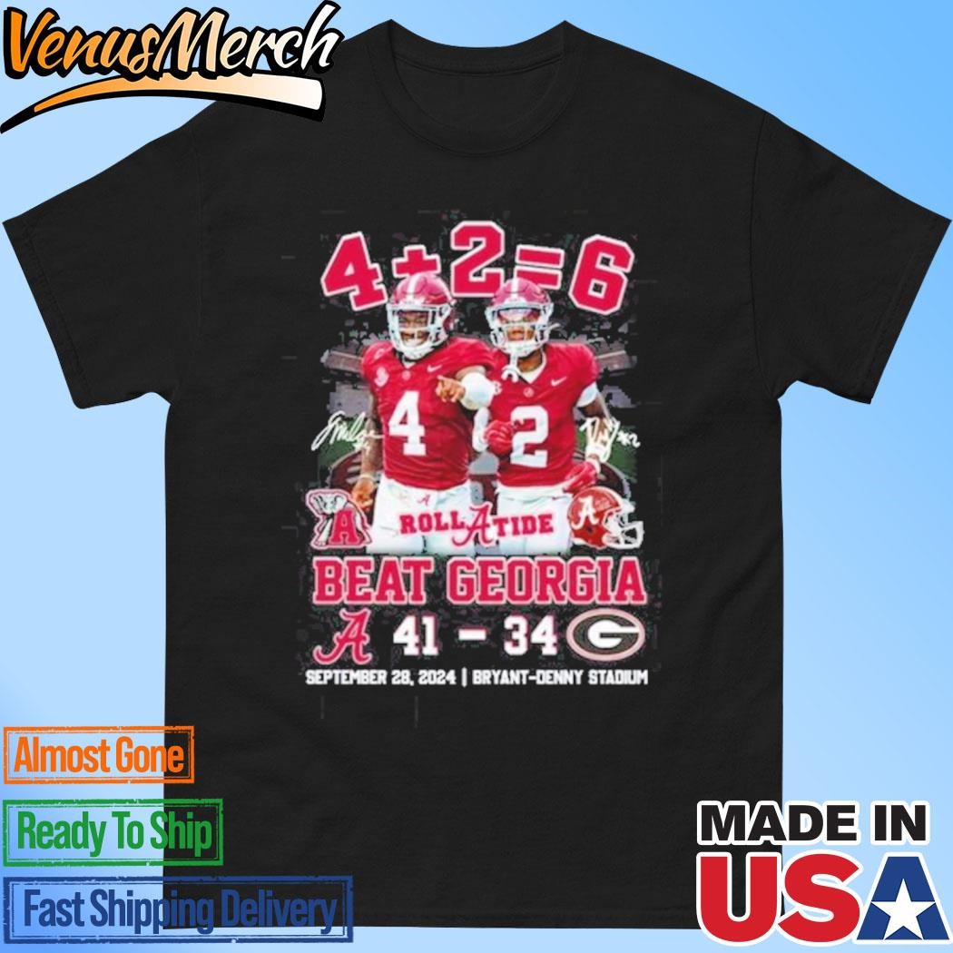 Official 4+2=6 Beat Georgia – Alabama Crimson Tide Unisex T-Shirt