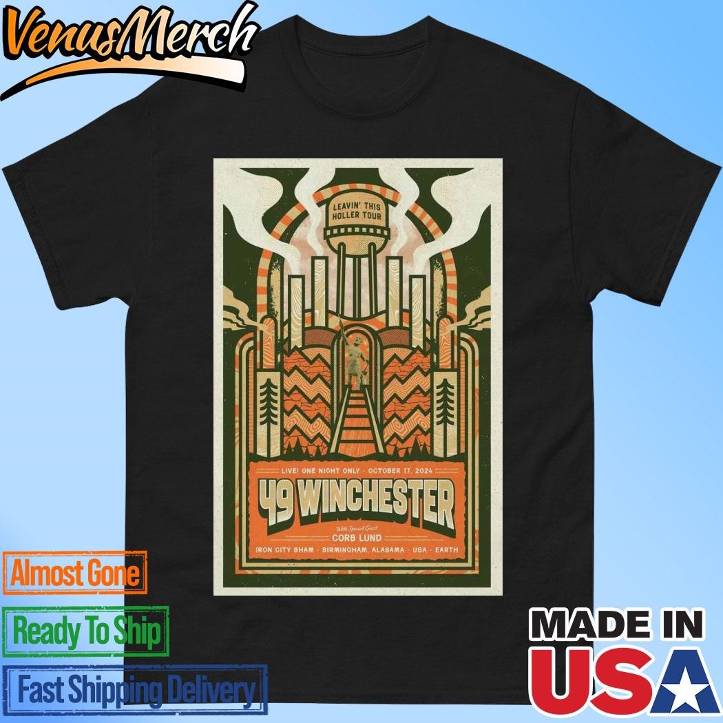 Official 49 Winchester Iron City Bham Birmingham, AL Oct 17 2024 Tour Poster Shirt