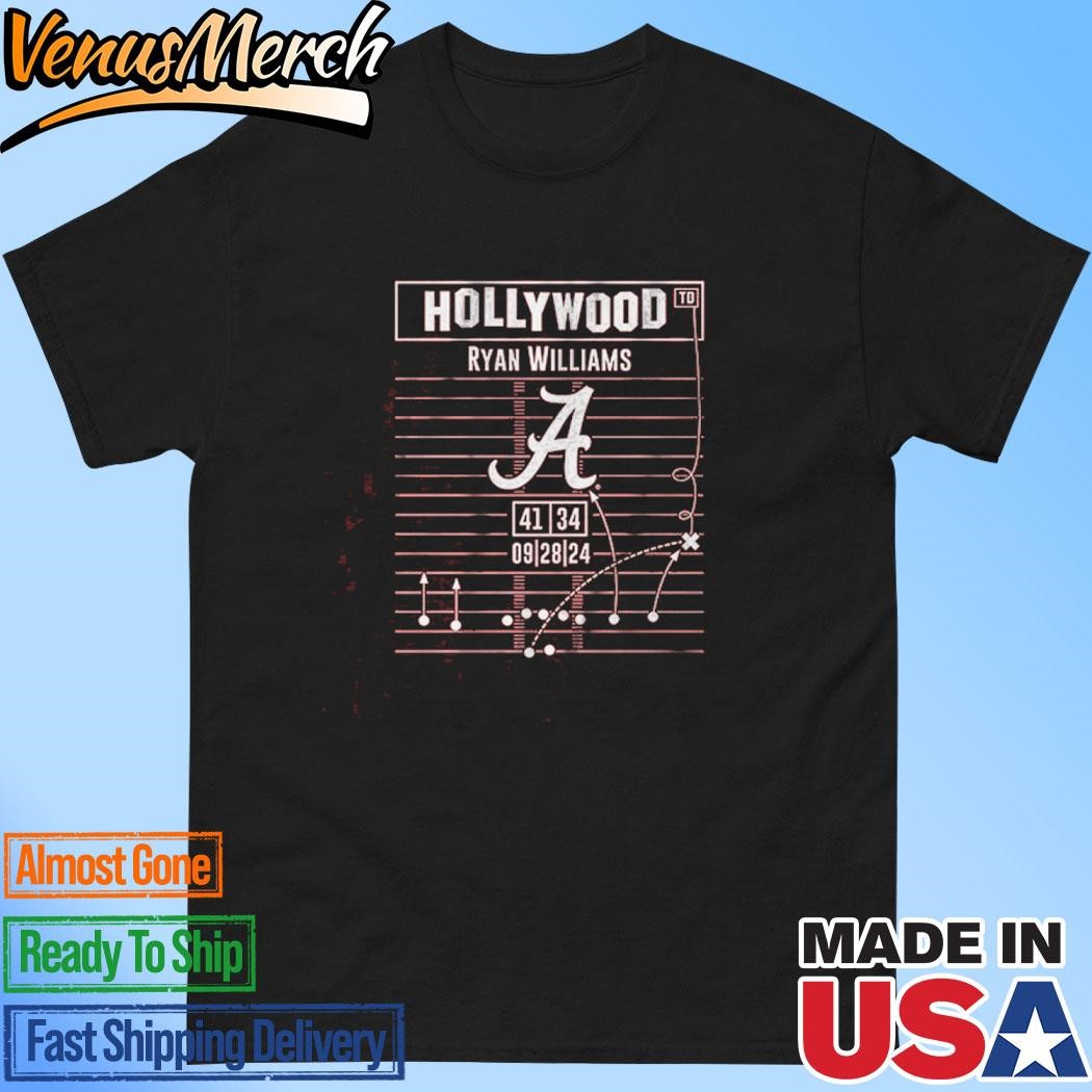 Official Alabama Football Ryan Williams Hollywood Ending Play Diagram Shirt