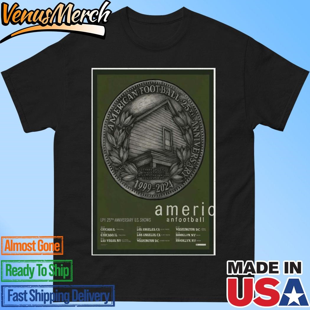 Official American Football 25th Anniversary U.S. Shows 2024 Poster Shirt