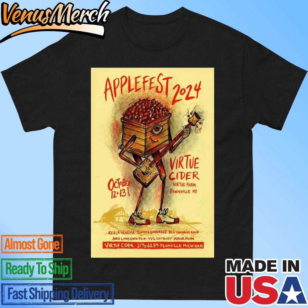 Official Applefest Oct 12-13 2024 Virtue Cider In Fennville Mi Poster Shirt