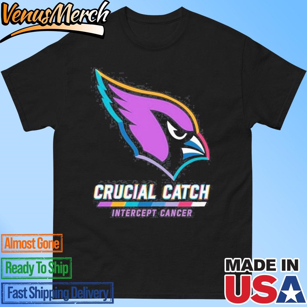 Official Arizona Cardinals 2024 Crucial Catch Intercept Cancer Awareness T-Shirt