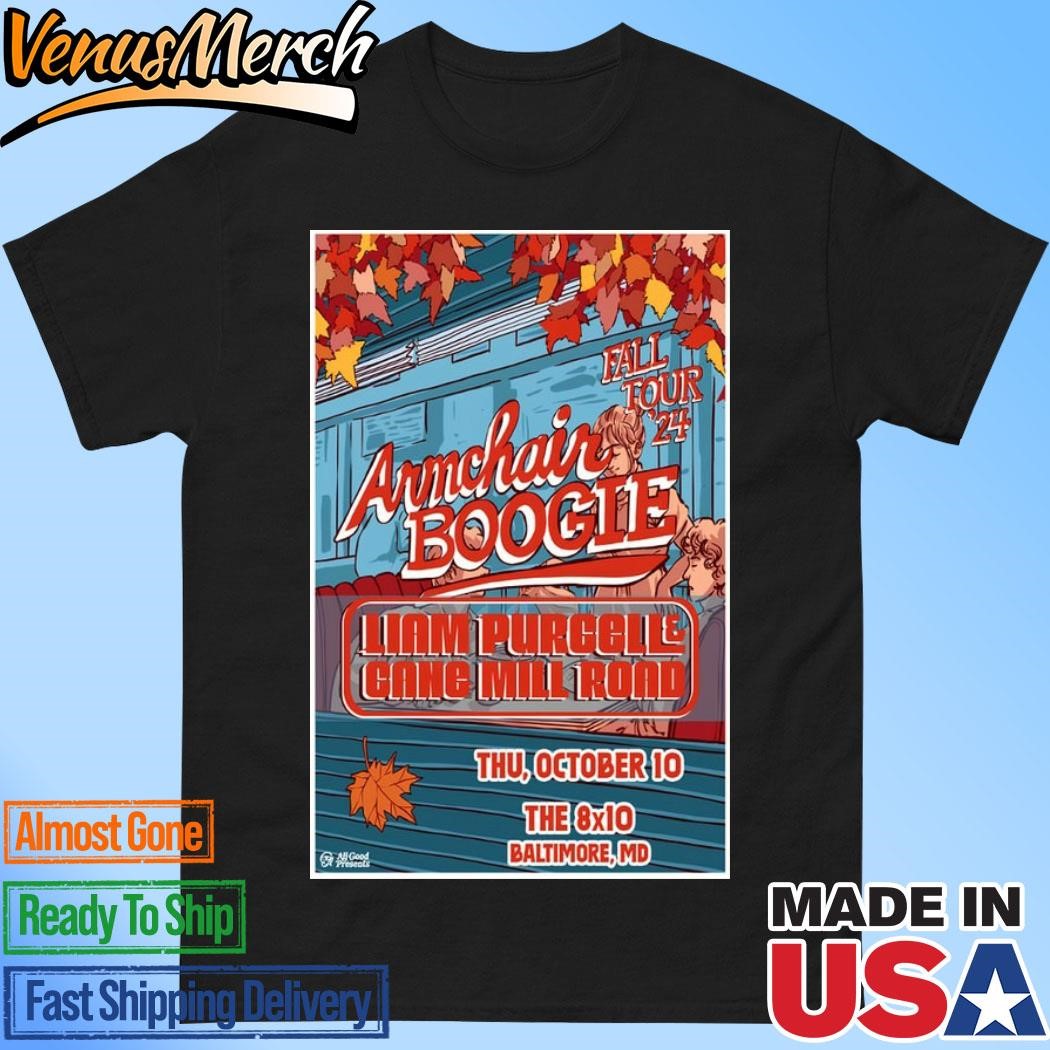 Official Armchair Boogie October 10, 2024 Baltimore, Maryland Tour Poster Shirt