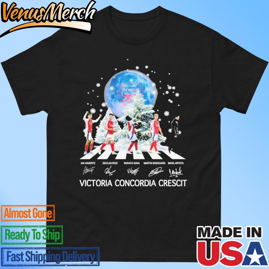 Official Arsenal Victoria Concordia Crescit Christmas 2024 T-Shirt