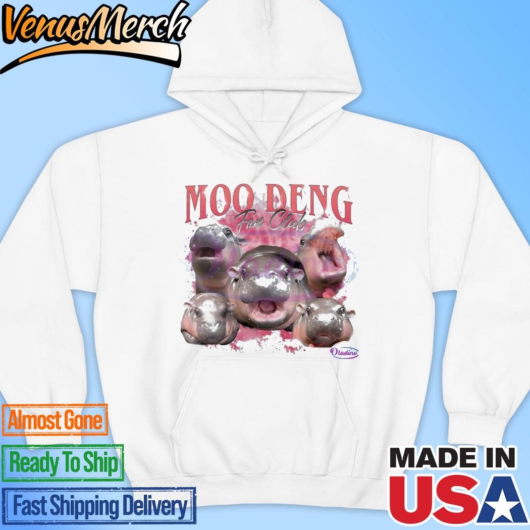 Official Baby Hippo Funny Moo Deng Fan Club Bootleg Hoodie